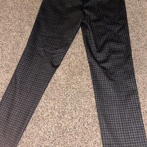 Amanda & Chelsea WOMENS Plaid Trousers-Gray and Brown